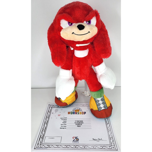 BuildABear Toys Build A Bear Knuckles Sonic The Hedgehog